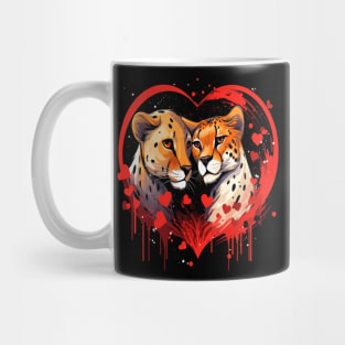 Cheetah Couple Valentine Mug